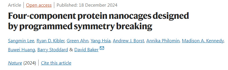 通過(guò)程序化對(duì)稱(chēng)破缺設(shè)計(jì)的四組分蛋白質(zhì)納米籠