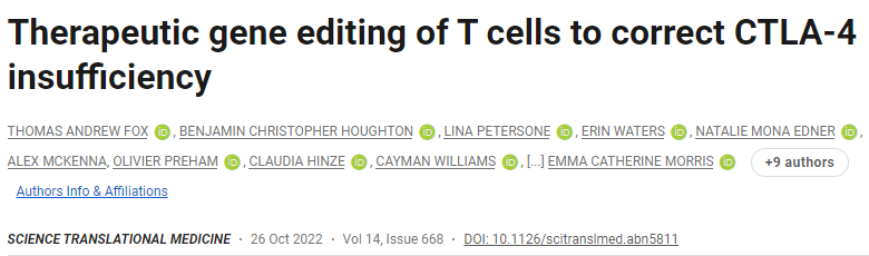 新研究發(fā)現(xiàn)用基因編輯技術(shù)修復(fù)免疫細(xì)胞的缺陷
