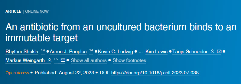 研究發(fā)現(xiàn)了一種從未培養(yǎng)的土壤細(xì)菌中分離出來的抗生素clovibactin