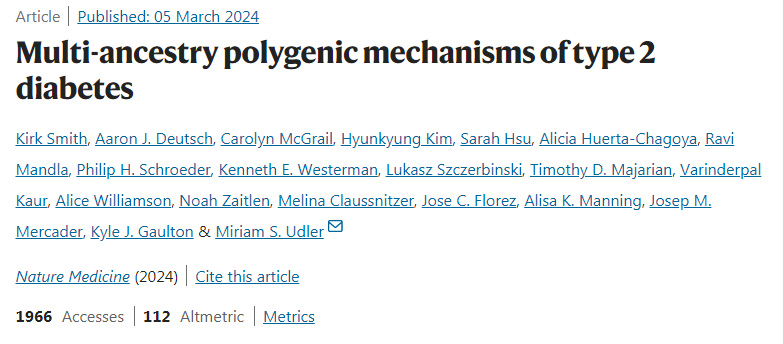 2型糖尿病的多祖先多基因機(jī)制