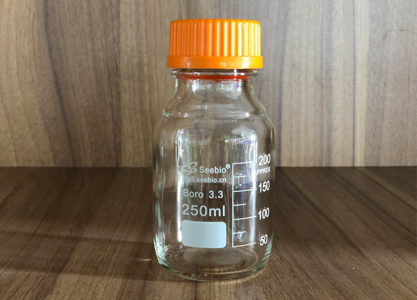 黃蓋試劑瓶，透明，250ml