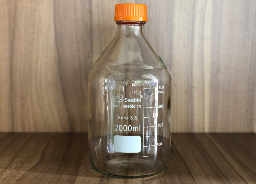 黃蓋試劑瓶，透明，2000ml