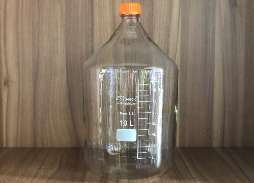 黃蓋試劑瓶，透明，10L
