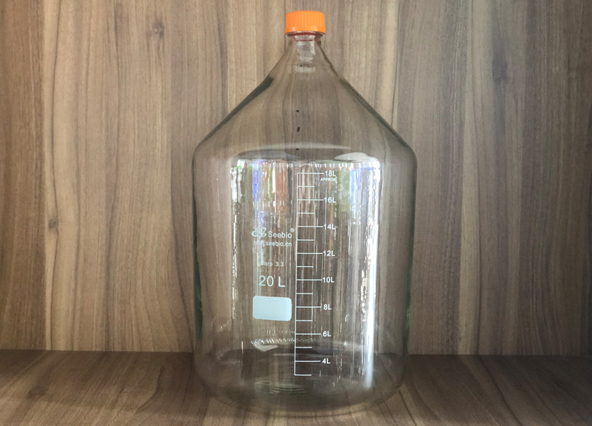 黃蓋試劑瓶，透明，20L